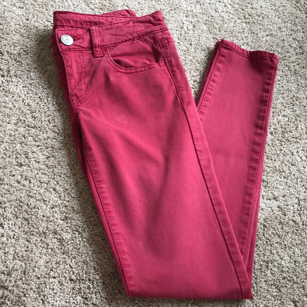 American Eagle Red Jeans